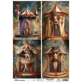 PAPEL DE ARROZ JAPONES Circo A3 30x41cm