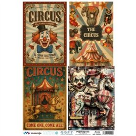 PAPEL DE ARROZ JAPONES Circo A3 30x41cm