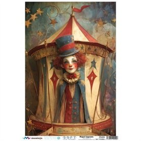 PAPEL DE ARROZ JAPONES Circo A3 30x41cm