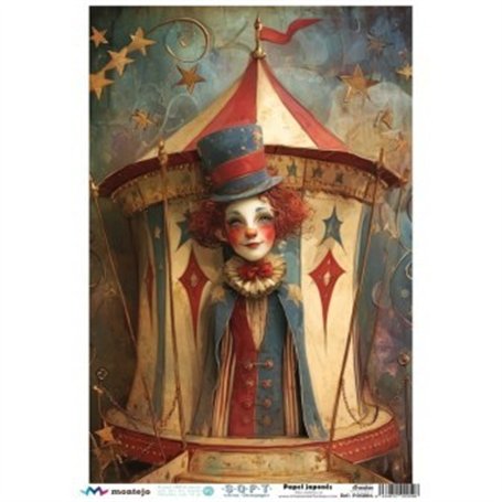 PAPEL DE ARROZ JAPONES Circo A3 30x41cm