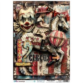 PAPEL DE ARROZ JAPONES Circo A3 30x41cm