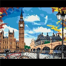 Lienzo prediseñado BIG BEN 35x45cm ROSA