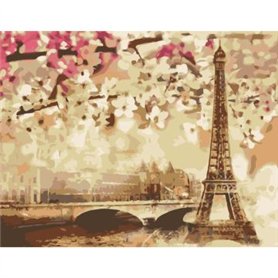 Lienzo prediseñado GOLDEN PARIS 35x45cm ROSA