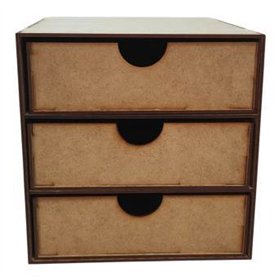 Cajonera DM 3 Cajones 20x20x25cm