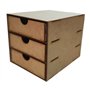 Cajonera DM 3 Cajones 20x20x25cm