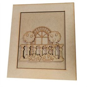 Cuadro Balcón con Macetas 45x53 Dm