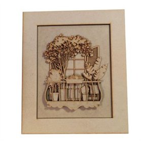 Cuadro Balcón Árbol 45x53 Dm