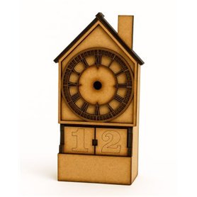Casa DM con reloj y Calendario 10x5x23cm