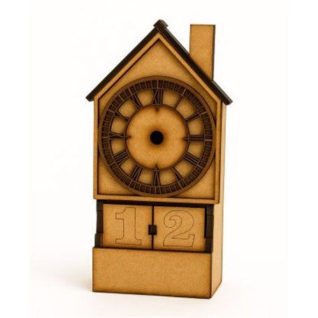 Casa DM con reloj y Calendario 10x5x23cm