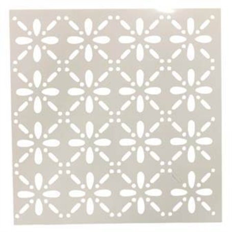 Plantilla Stencil Flores COTP9003  30x30cm.