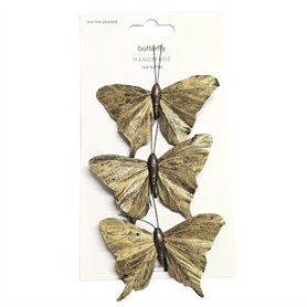 BUTTERFLY featherdeco 3pcs S