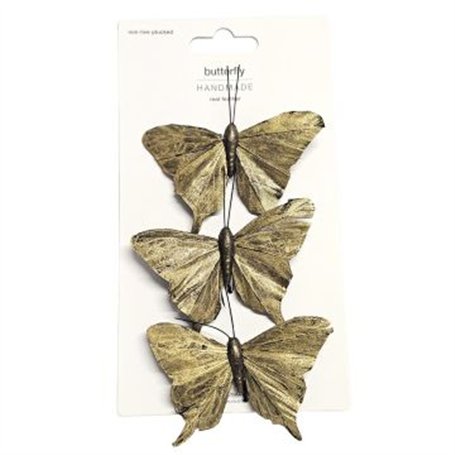 BUTTERFLY featherdeco 3pcs S