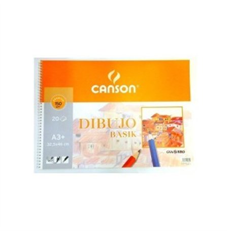 Bloc espiral dibujo CANSON A3 150gr.