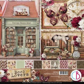 BOOK LOVER Patterns Pad 12x12" 8/Pkg