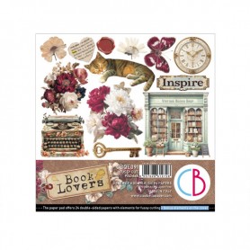 Colecciones Scrap – Papeles y materiales creativos para scrapbooking BOOK LOVER Fussy Cut Pad 6"x6" 24/Pkg