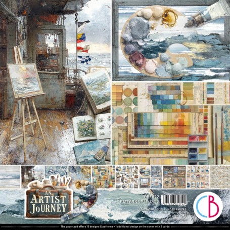 Colecciones Scrap – Papeles y materiales creativos para scrapbooking Artist Journey Patterns Pad 12"x12" 8/Pkg