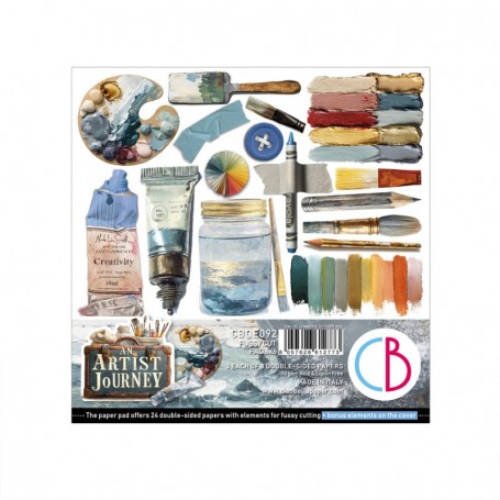 Colecciones Scrap – Papeles y materiales creativos para scrapbooking Artist Journey Fussy Cut Pad 6"x6"