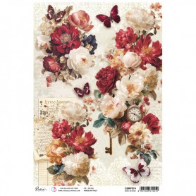 Rice Paper A4 Rose Reverie