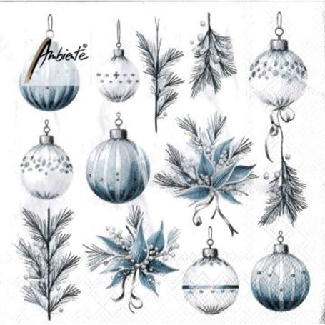 Servilleta HANGING DECORATION SILVER 33x33cm