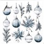 Servilleta HANGING DECORATION SILVER 33x33cm