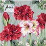 Servilleta impresa BLOOMING AMARYLLIS SAGE 33x33cm