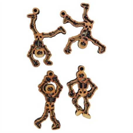 Colgantes Esqueletos en DM 6,5x3 cm.