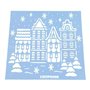 Plantilla Stencil CASAS NAVIDAD COTP9009 30x30cm.