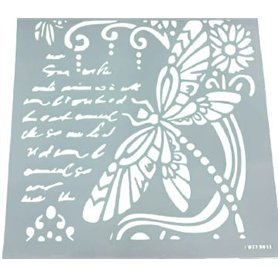 Plantilla Stencil LIBÉLULA COTP9010 30x30cm.