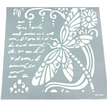Plantilla Stencil LIBÉLULA COTP9010 30x30cm.