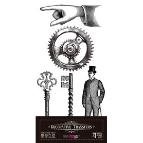 Decorative Transfers Steampunk 15x30cm. 4 Hojas.