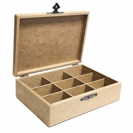 Caja 6 compartimentos 25x18x7.5 cm