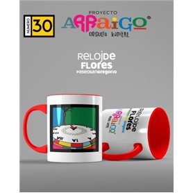 Taza Ceramica Alma Local RELOJ DE FLORES 