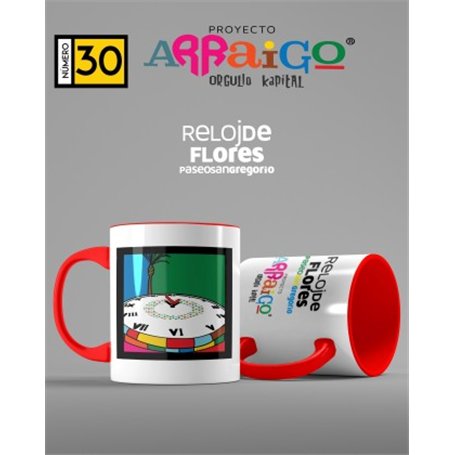 Taza Ceramica Alma Local RELOJ DE FLORES 