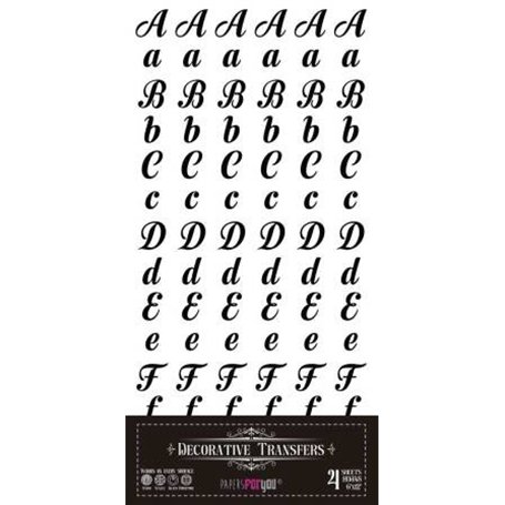 Decorative Transfers Abecedary 15x30cm. 4 Hojas.