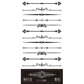 Decorative Transfers Baroque Borders 15x30cm. 4 Hojas.