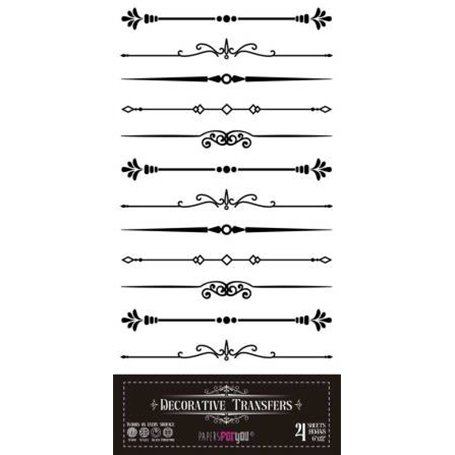 Decorative Transfers Baroque Borders 15x30cm. 4 Hojas.