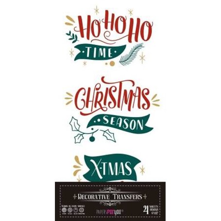 Decorative Transfers Christmas 15x30cm. 4 Hojas.