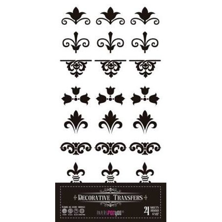 Decorative Transfers Ornamental 15x30cm. 4 Hojas.