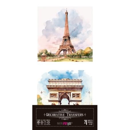 Decorative Transfers Paris II 15x30cm. 4 Hojas.