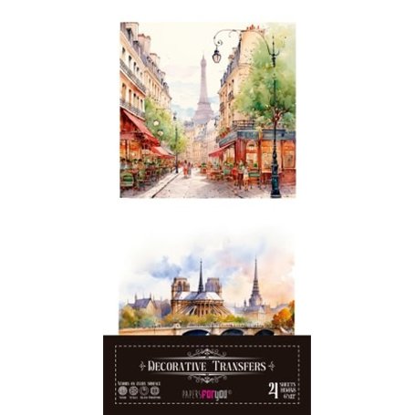 Decorative Transfers Paris III 15x30cm. 4 Hojas.