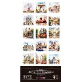 Decorative Transfers Paris III Mini15x30cm. 4 Hojas.
