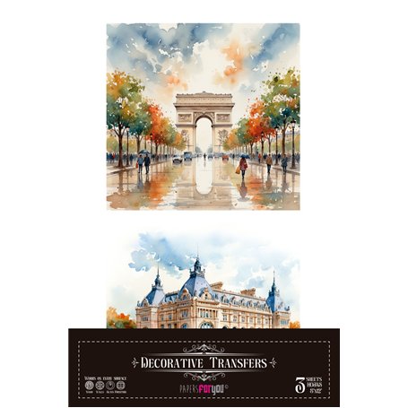 Decor Transfers Paris II 20x30cm. 3 Hojas.