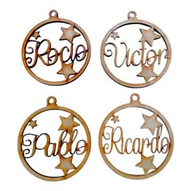 Esfera Personalizada con Estrellas Dm. 10x8,5 aprox.