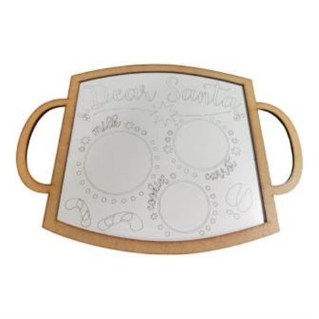 Bandeja DM “Dear Santa” Infantil para Leche, Galletas y Zanahorias