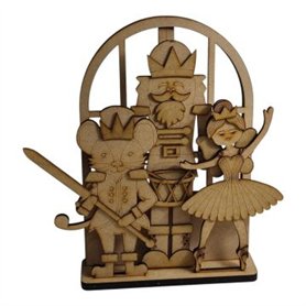 Figuras decorativas en madera DM CASCANUECES de 6 mm y 3mm.