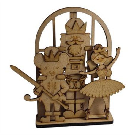 Figuras decorativas en madera DM CASCANUECES de 6 mm y 3mm.