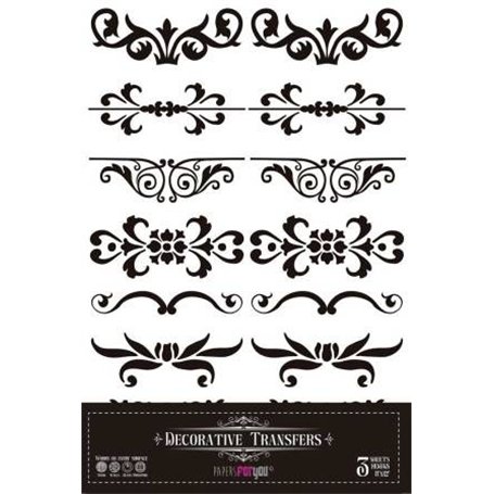 Decor Transfers Hojas Ornamental 20x30cm. 3 Hojas.