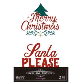 Decor Transfers Christmas 20x30cm. 3 Hojas.
