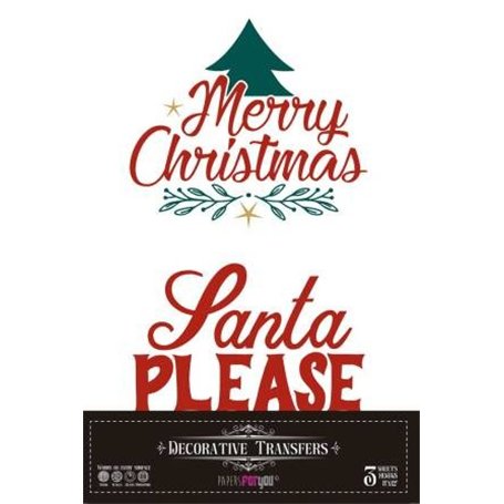 Decor Transfers Christmas 20x30cm. 3 Hojas.
