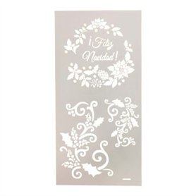 Plantilla Stencil CORONA NAVIDAD COTP8035 15x30cm.